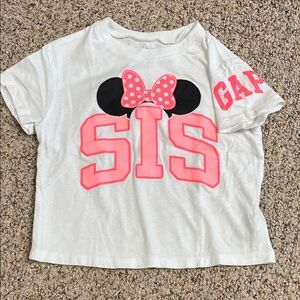 GAP Disney Kids White and Pink SIS Graphic Tee